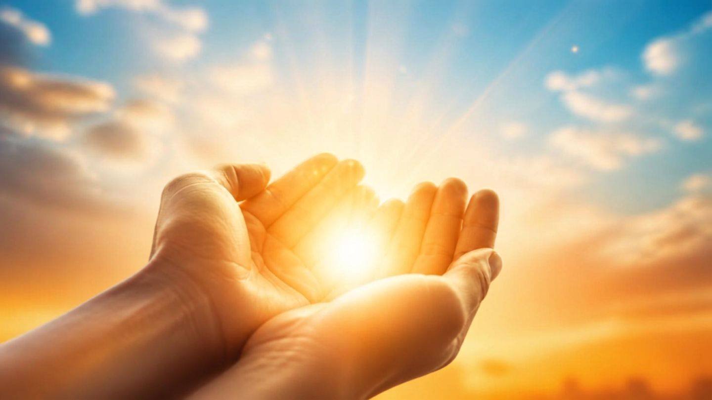 Hands cupped around soft light, representing compassionate mental health support for Seguin families
